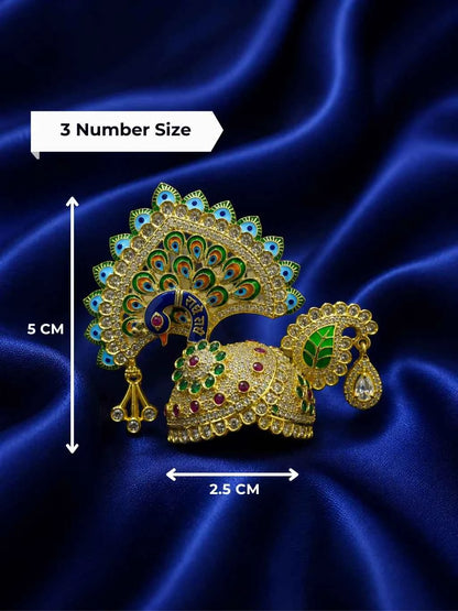 Peacock Utsav AD Mukut for Deity
