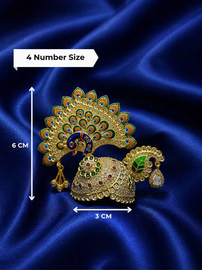 Peacock Utsav AD Mukut for Deity
