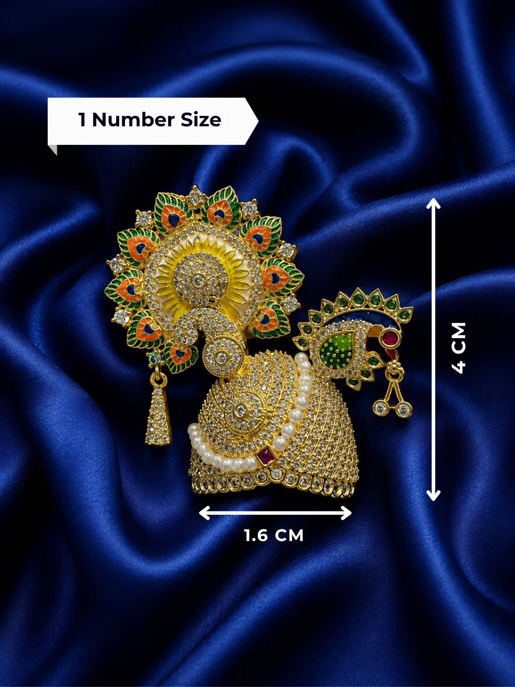 Peacock Rajkala AD Mukut for Deity