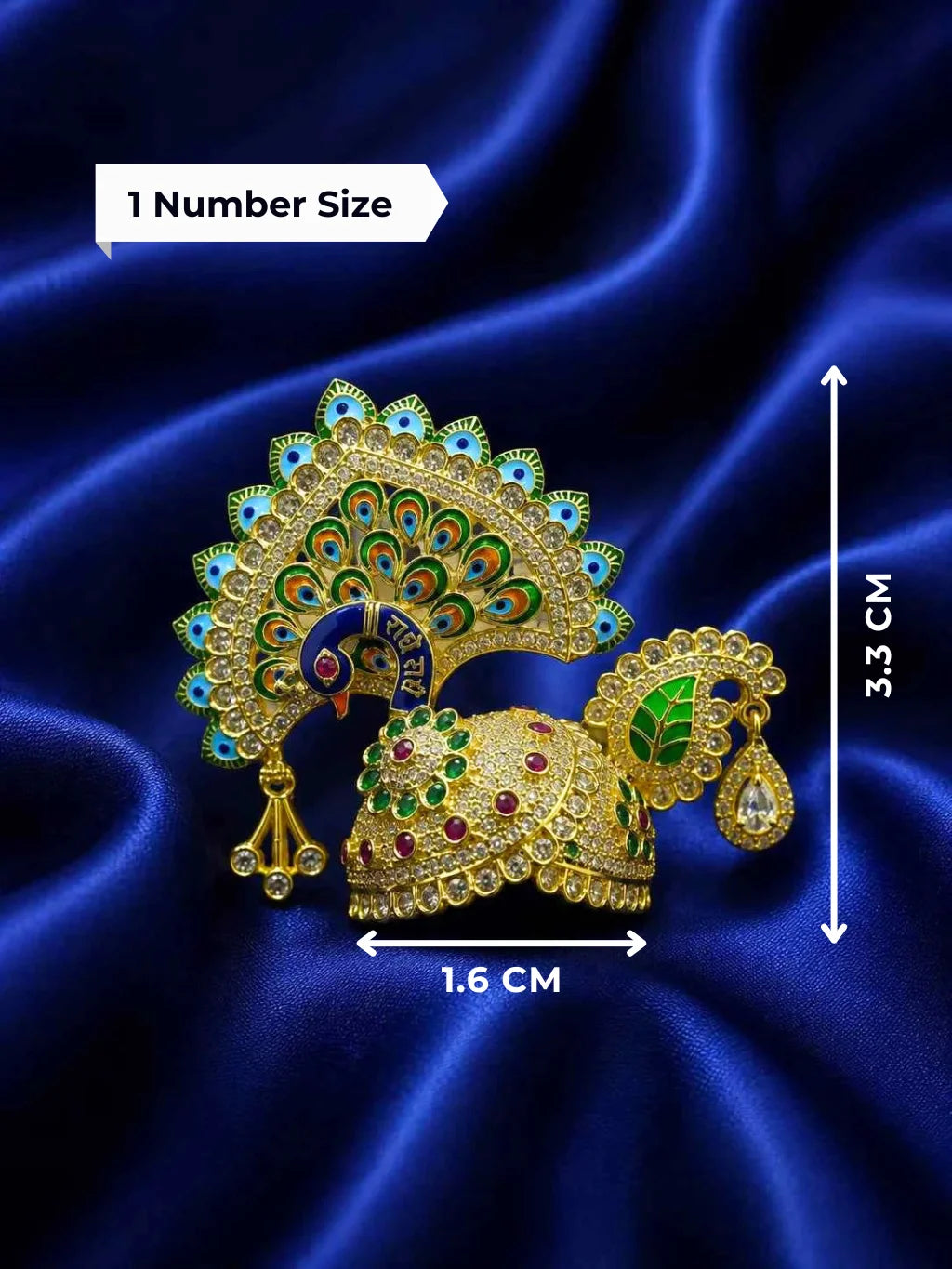 Peacock Utsav AD Mukut for Deity
