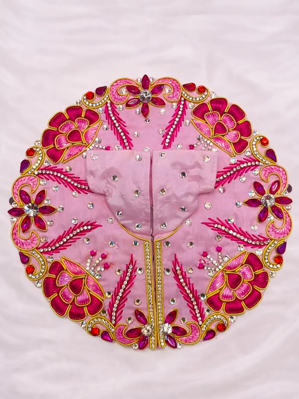 Pink colour Laddu Gopal dress for daily and festive shringar