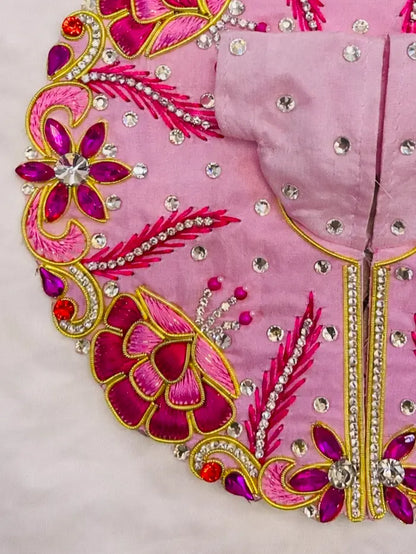 Pink colour Laddu Gopal dress for daily and festive shringar