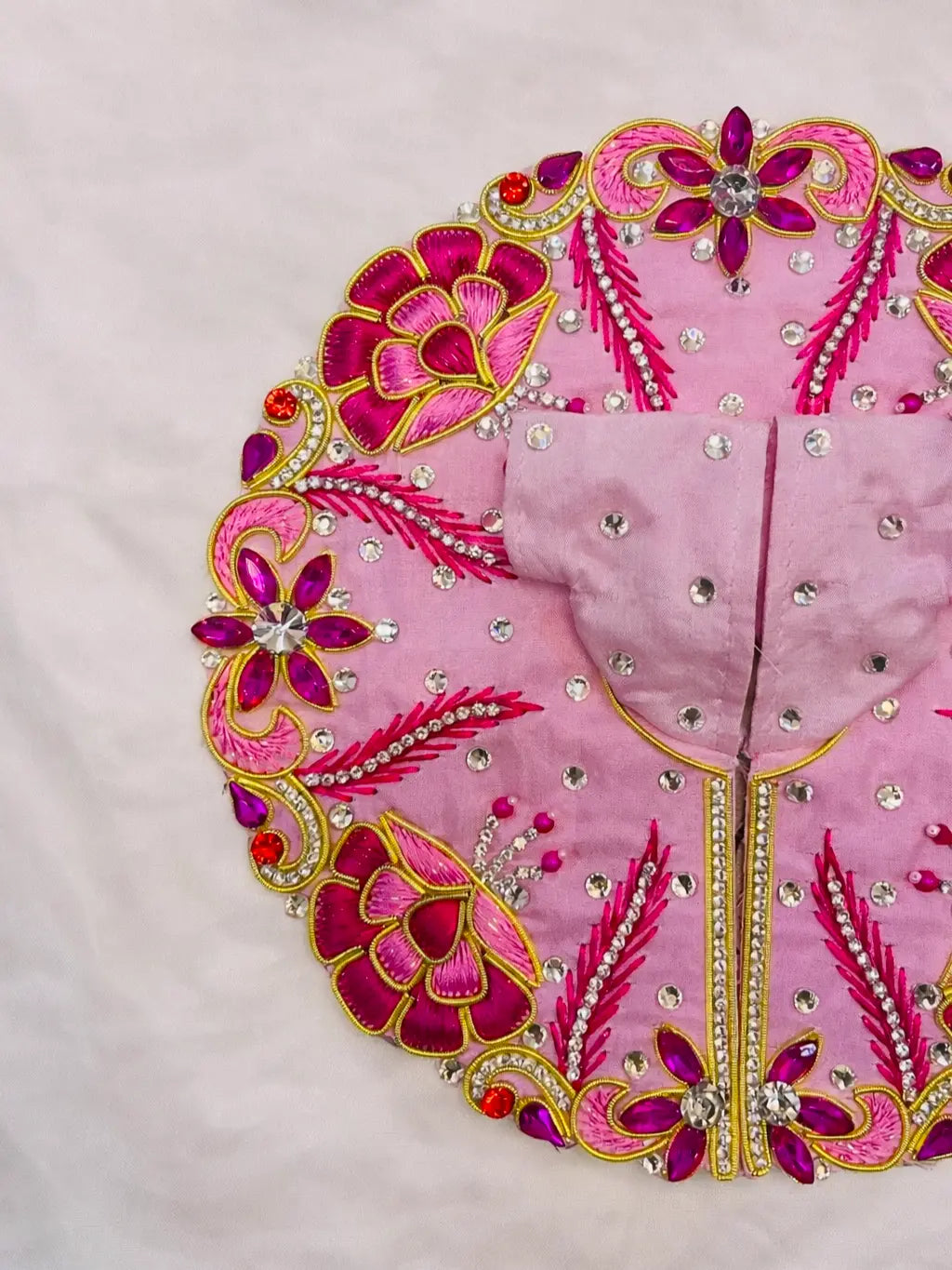 Pink colour Laddu Gopal dress for daily and festive shringar