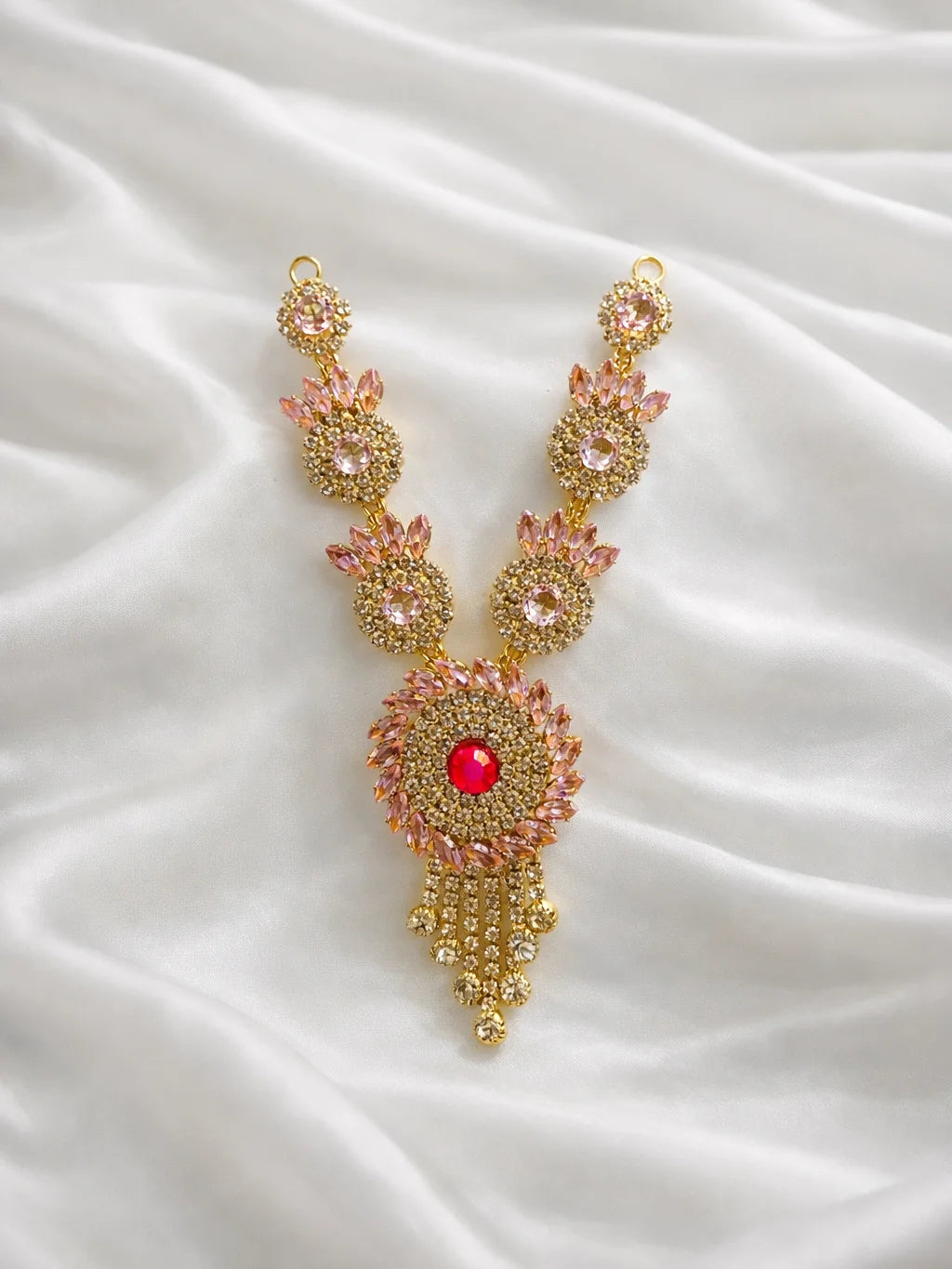 Pink Designer Necklace for Deity