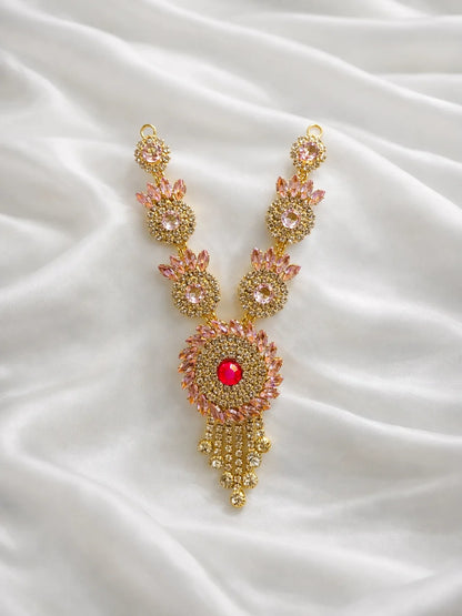 Pink Designer Necklace for Deity