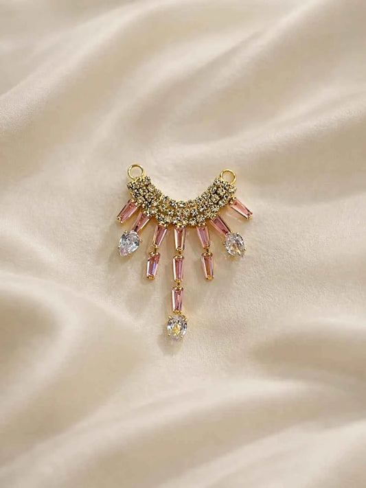Pink Stone Drops Jewellery