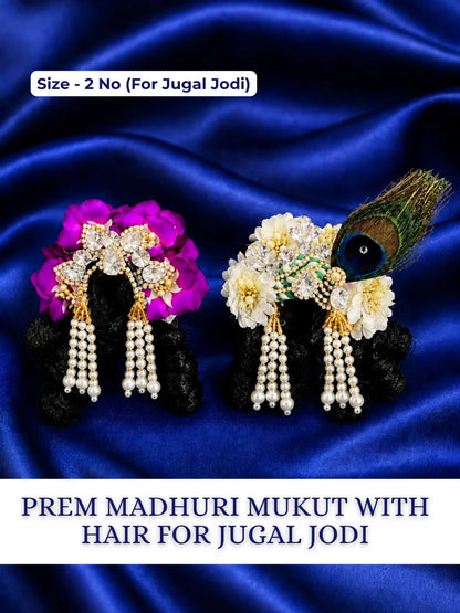 Prem Madhuri Mukut with Hair for Jugal Jodi