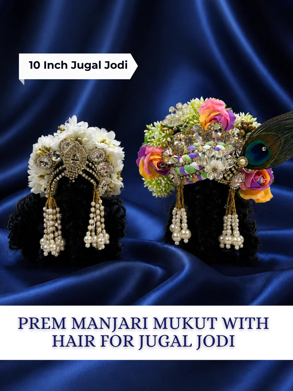 Prem Manjari Mukut with Hair for Jugal Jodi