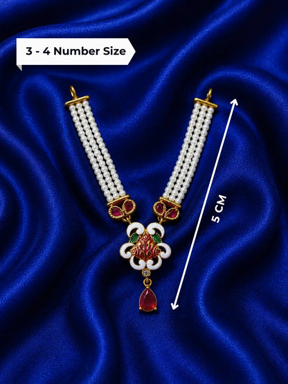 Premium Handcrafted Meenakari Pagdi Mukut, Haar & Earrings Shringar Set