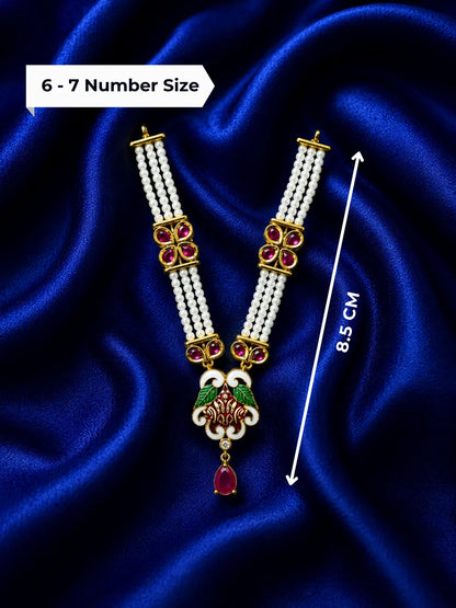 Premium Handcrafted Meenakari Pagdi Mukut, Haar & Earrings Shringar Set