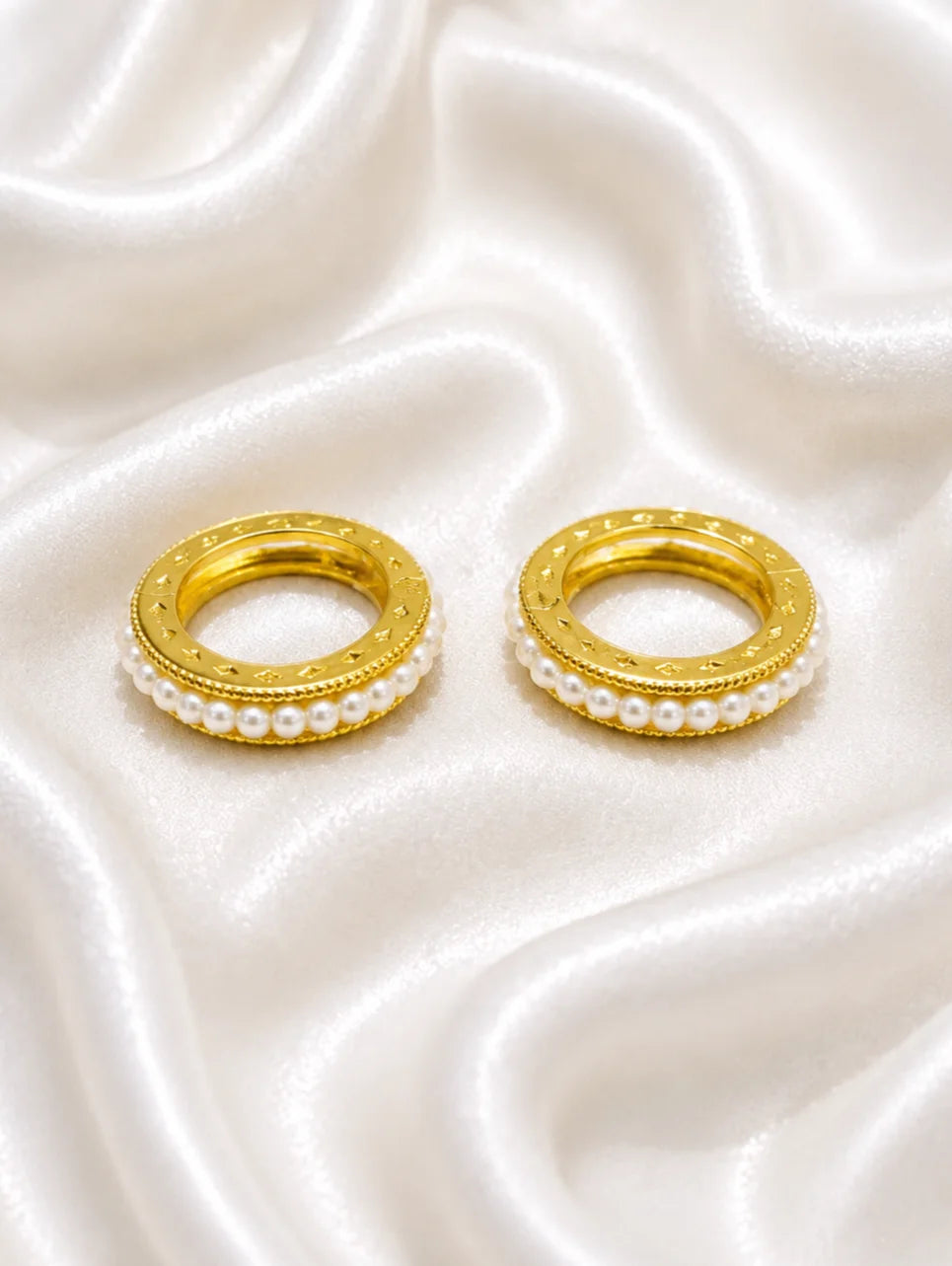 Premium Gold Plated Pearl (Moti) Kada Bangles for Laddu Gopal Ji