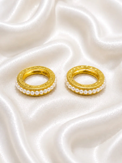 Premium Gold Plated Pearl (Moti) Kada Bangles for Laddu Gopal Ji