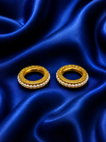 Premium Gold Plated Pearl (Moti) Kada Bangles for Laddu Gopal Ji
