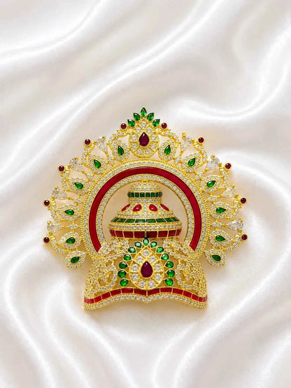Swarnakala Mandap Multicolor Mukut for Deity