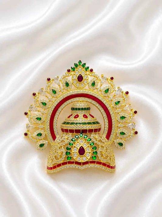 Swarnakala Mandap Multicolor Mukut for Deity