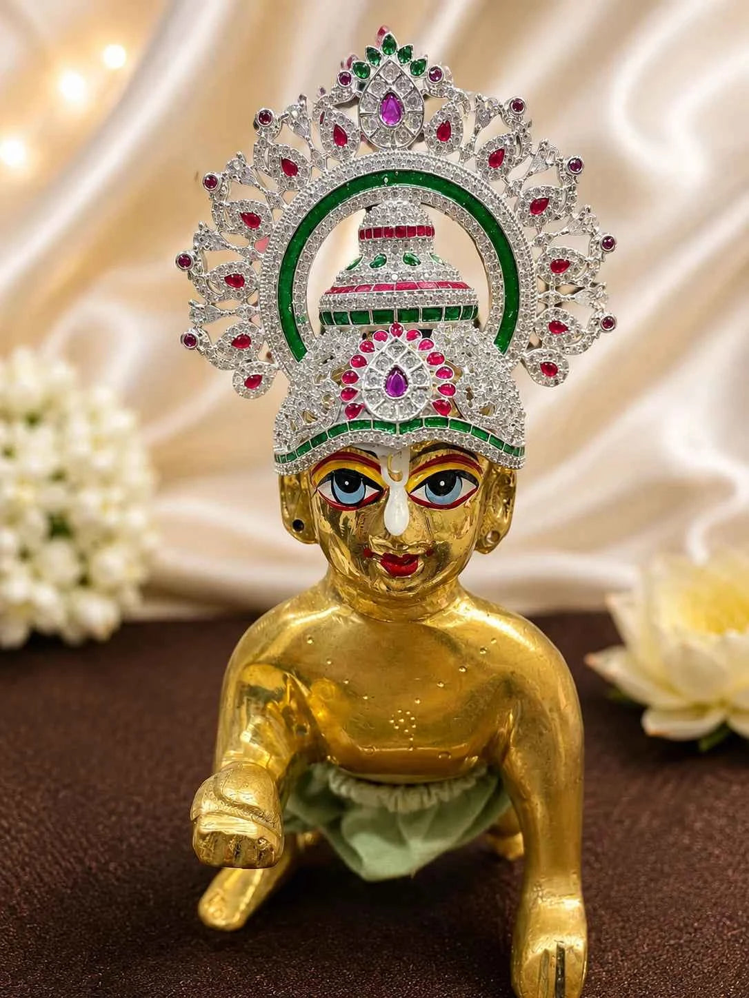 Swarnakala Mandap Multicolor Mukut for Deity