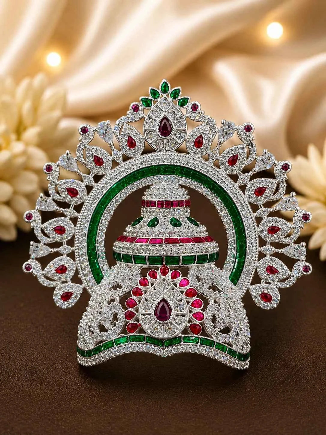 Swarnakala Mandap Multicolor Mukut for Deity