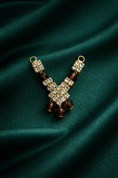 Purple Crystal Laddu Gopal Jewellery