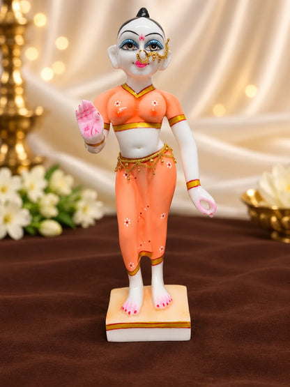 Pushp Valli Gold Plated Nath and Kamarband Set for Deity with floral-inspired traditional design
