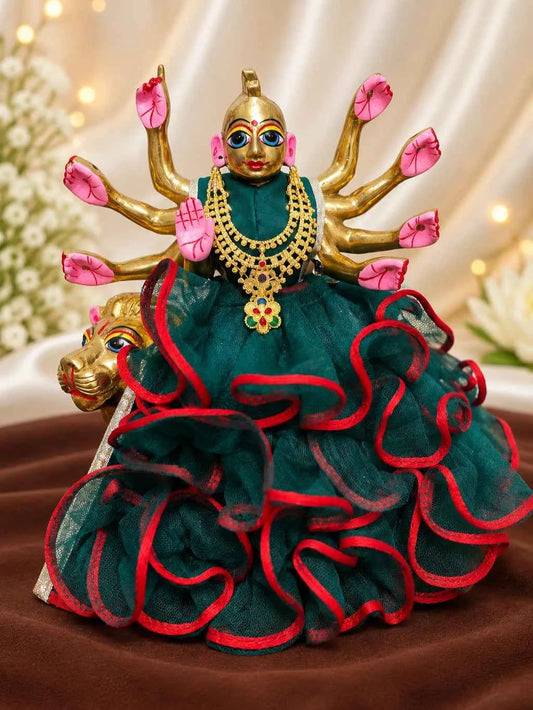 Pushpa Temple Gold Plated Haar for Deity