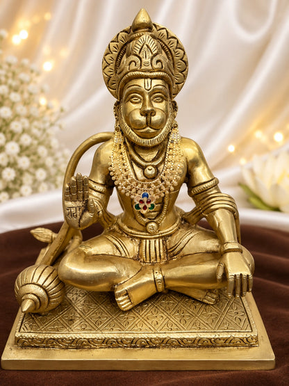 Pushpa Temple Gold Plated Haar for Deity with graceful floral motifs, intricate temple-style detailing and a rich golden finish for divine festive shringar.
