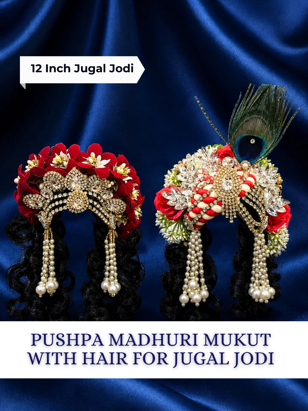 Pushpa Madhuri Mukut with Hair for Jugal Jodi
