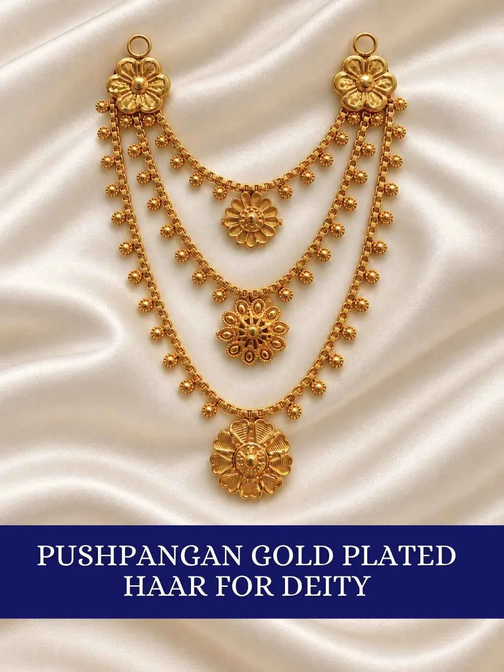Pushpangan Gold Plated Haar for Deity