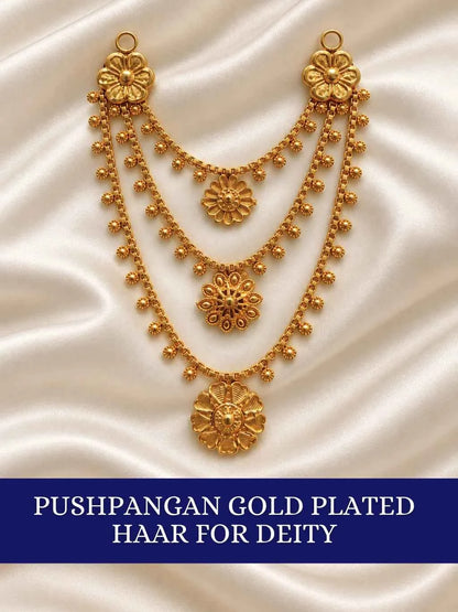 Pushpangan Gold Plated Haar for Deity