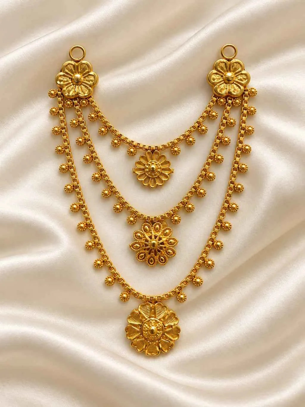 Pushpangan Gold Plated Haar for Deity