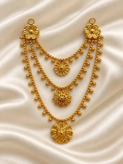 Pushpangan Gold Plated Haar for Deity