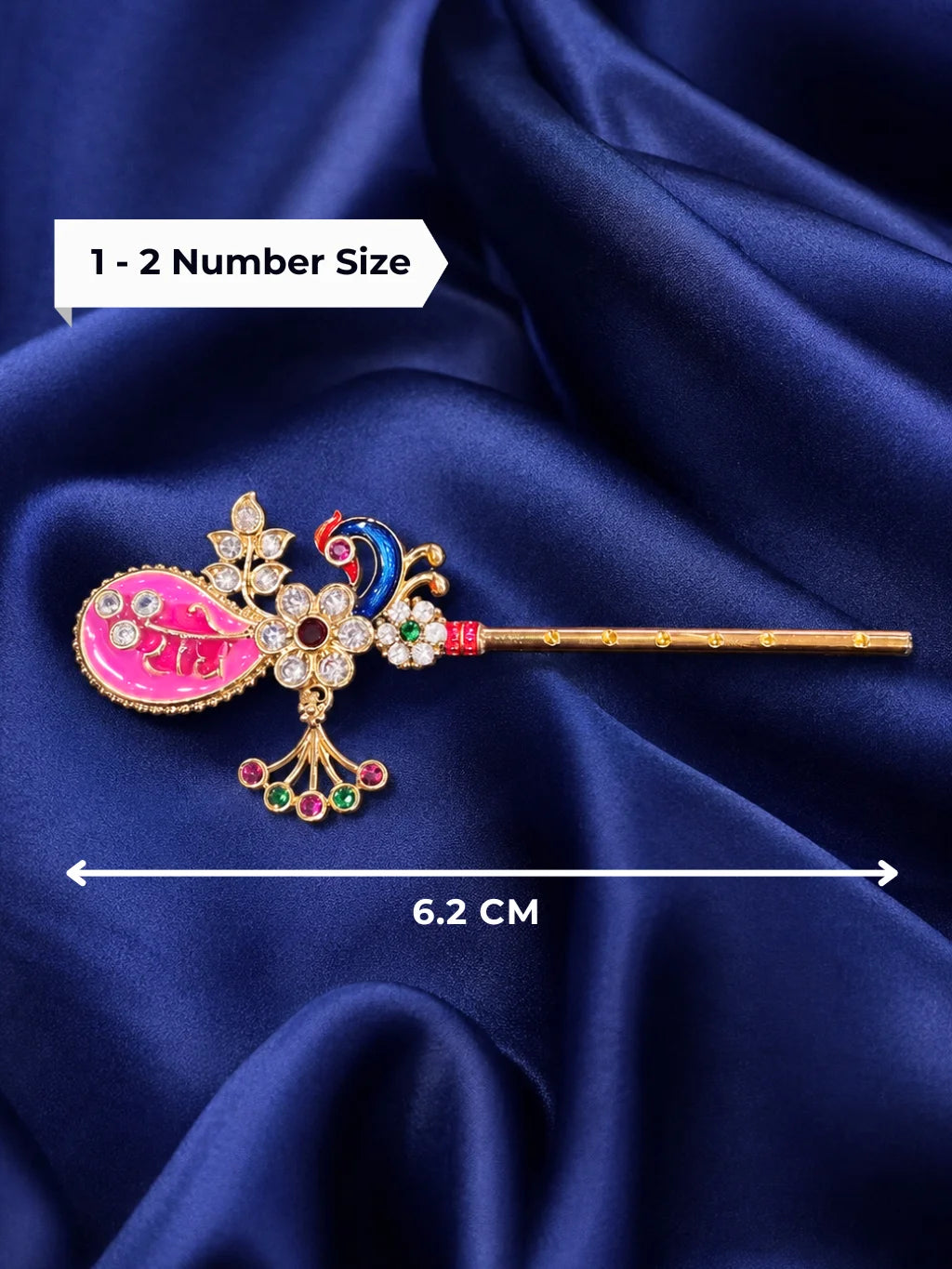 Radhey Morpankh AD Bansuri for Deity and Laddu Gopal Shringar