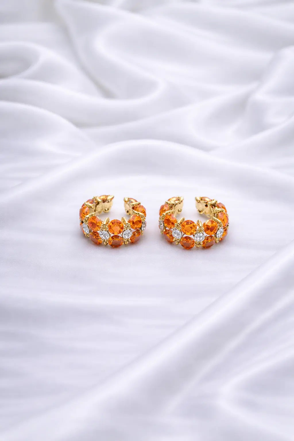 Radiant orange stone work Laddu Gopal bangles for Thakur Ji hand shringar