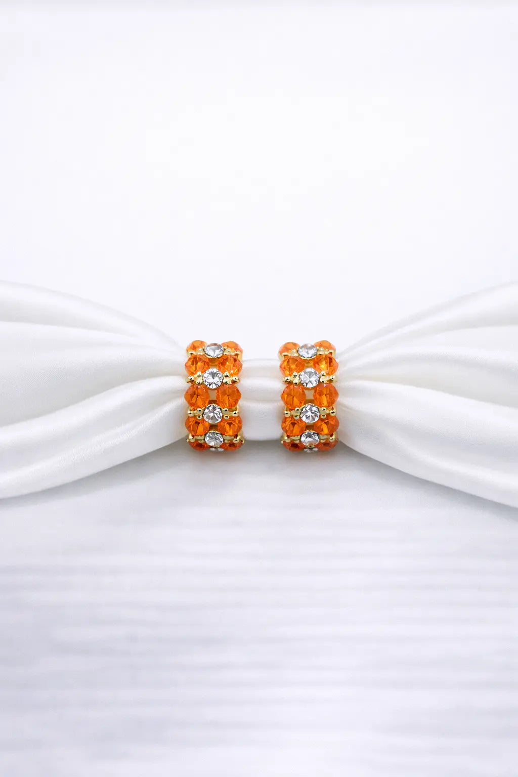 Radiant orange stone work Laddu Gopal bangles for Thakur Ji hand shringar