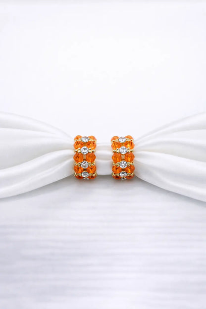 Radiant orange stone work Laddu Gopal bangles for Thakur Ji hand shringar