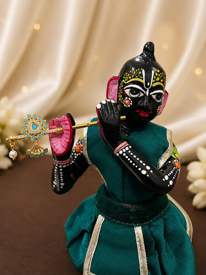 Rajasi Ratnajadit Gold-Plated Bansi for Laddu Gopal – Premium Krishna Flute