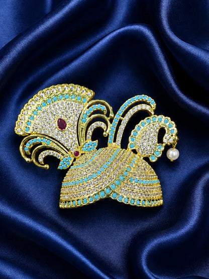 Rajnidhi AD Mukut for Laddu Gopal with sparkling American Diamond stones and premium handcrafted design