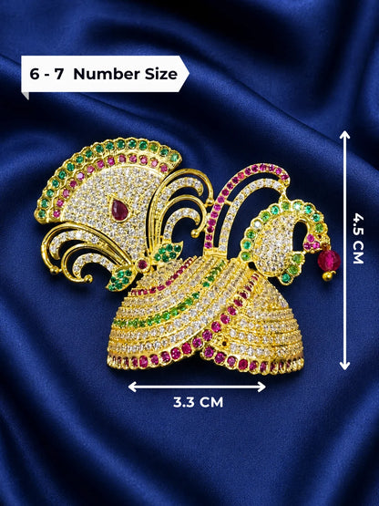 Rajnidhi AD Mukut for Laddu Gopal with sparkling American Diamond stones and premium handcrafted design