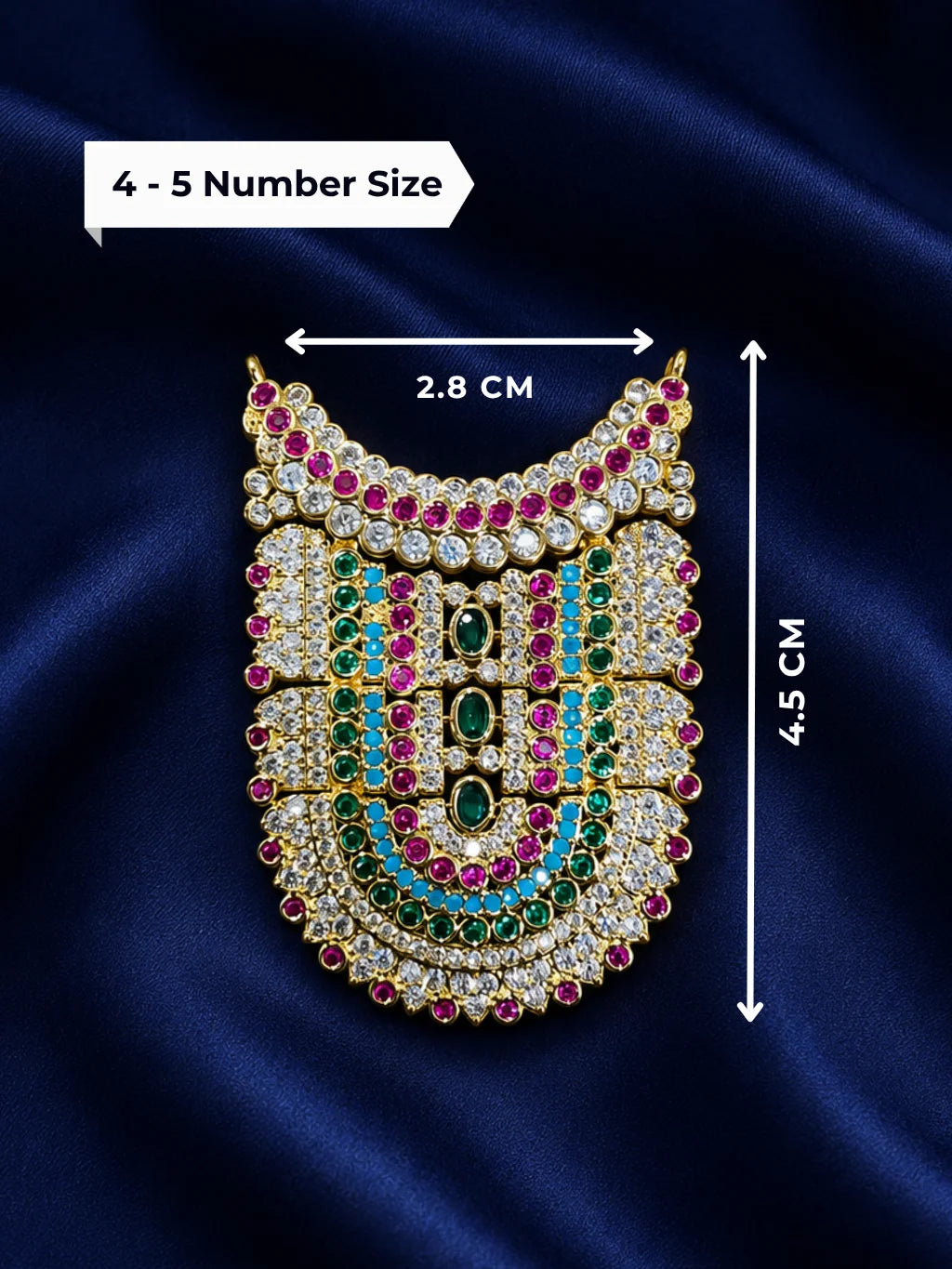 Rajratna Temple AD Necklace for Deity