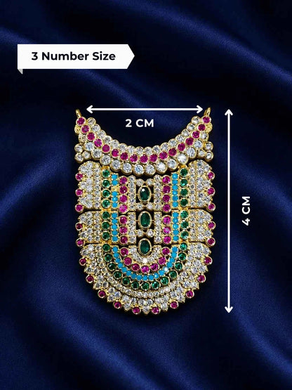 Rajratna Temple AD Necklace for Deity