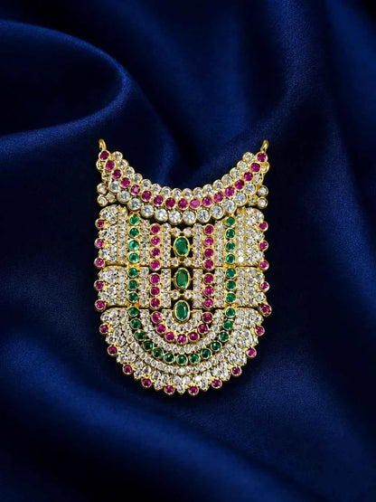 Rajratna Temple AD Necklace for Deity
