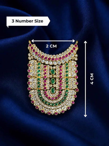Rajratna Temple AD Necklace for Deity