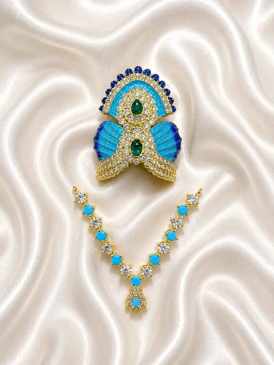 Rajvardhan AD Necklace & Mukut Combo