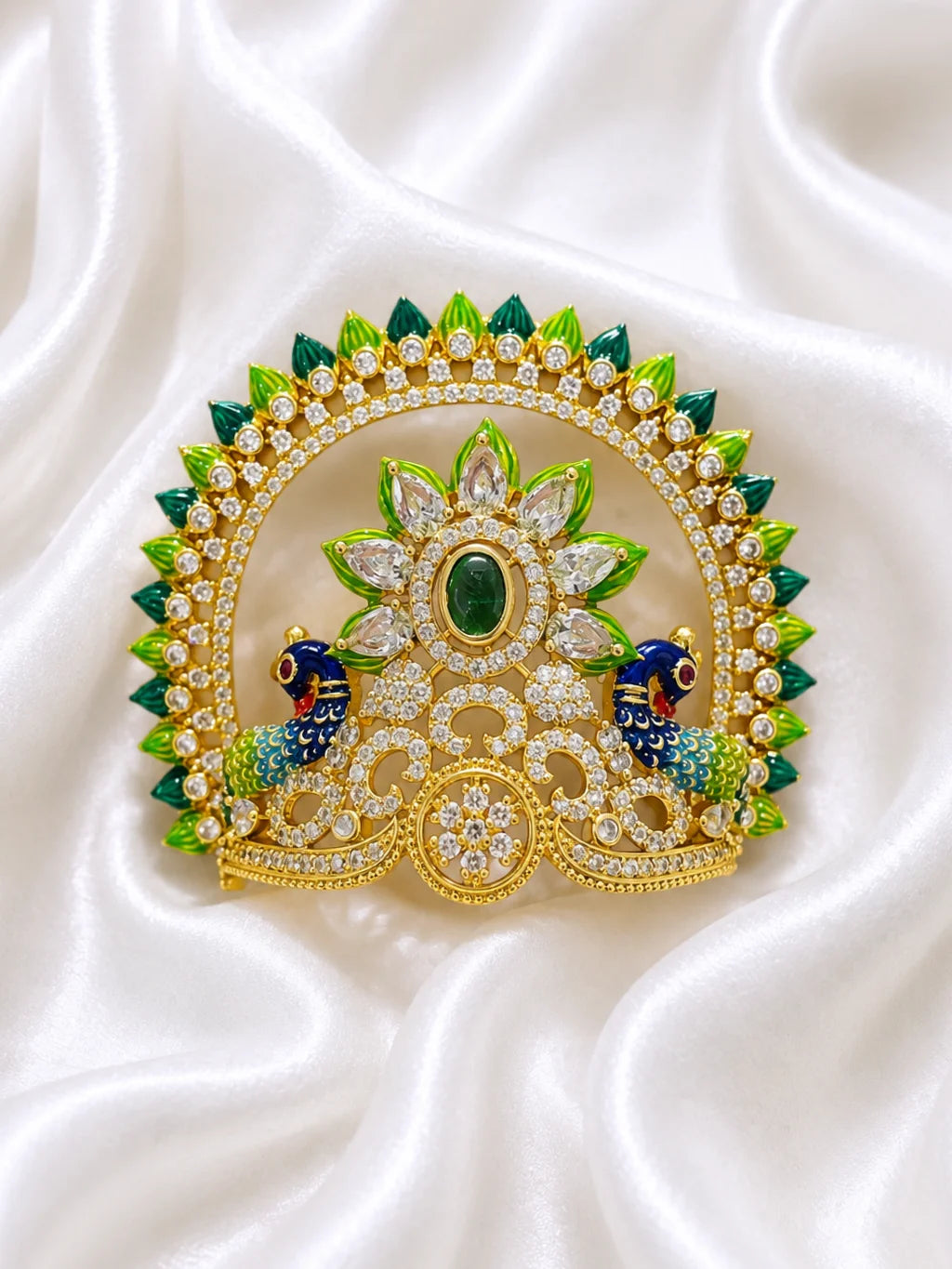 Rajwada Mayur Kamal Mukut for Deity