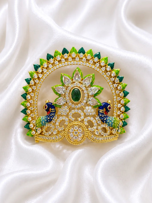 Rajwada Mayur Kamal Mukut for Deity
