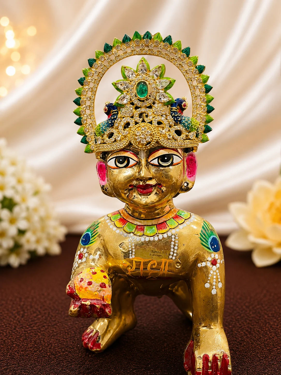 Rajwada Mayur Kamal Mukut for Deity