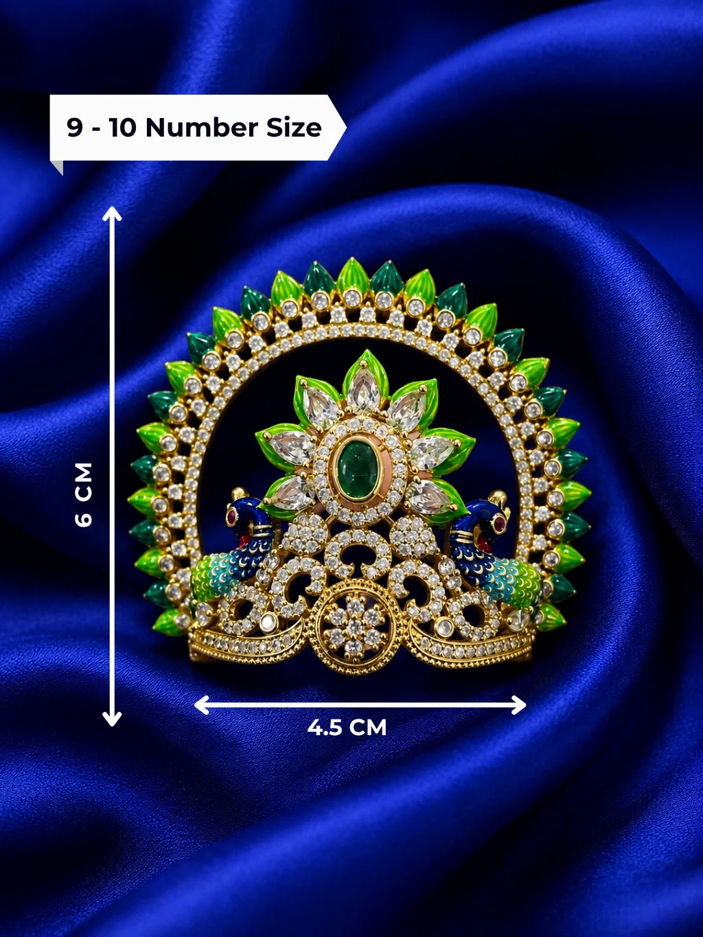 Rajwada Mayur Kamal Mukut for Deity