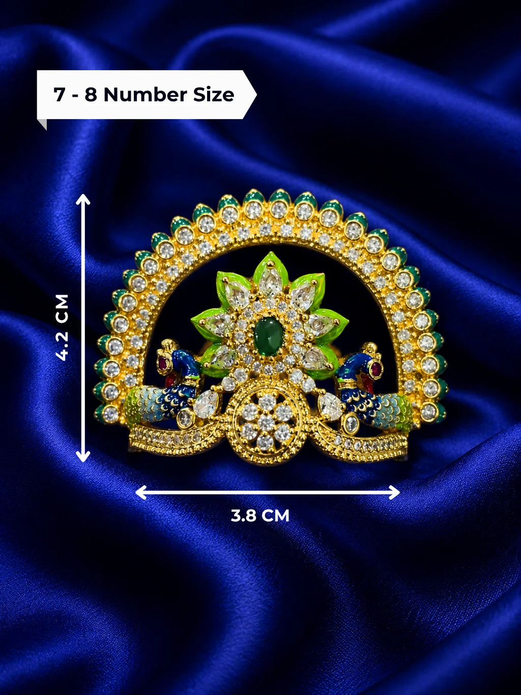 Rajwada Mayur Kamal Mukut for Deity