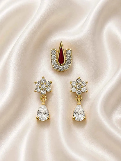 Ramanuja Tilak & Earrings Set for Deity