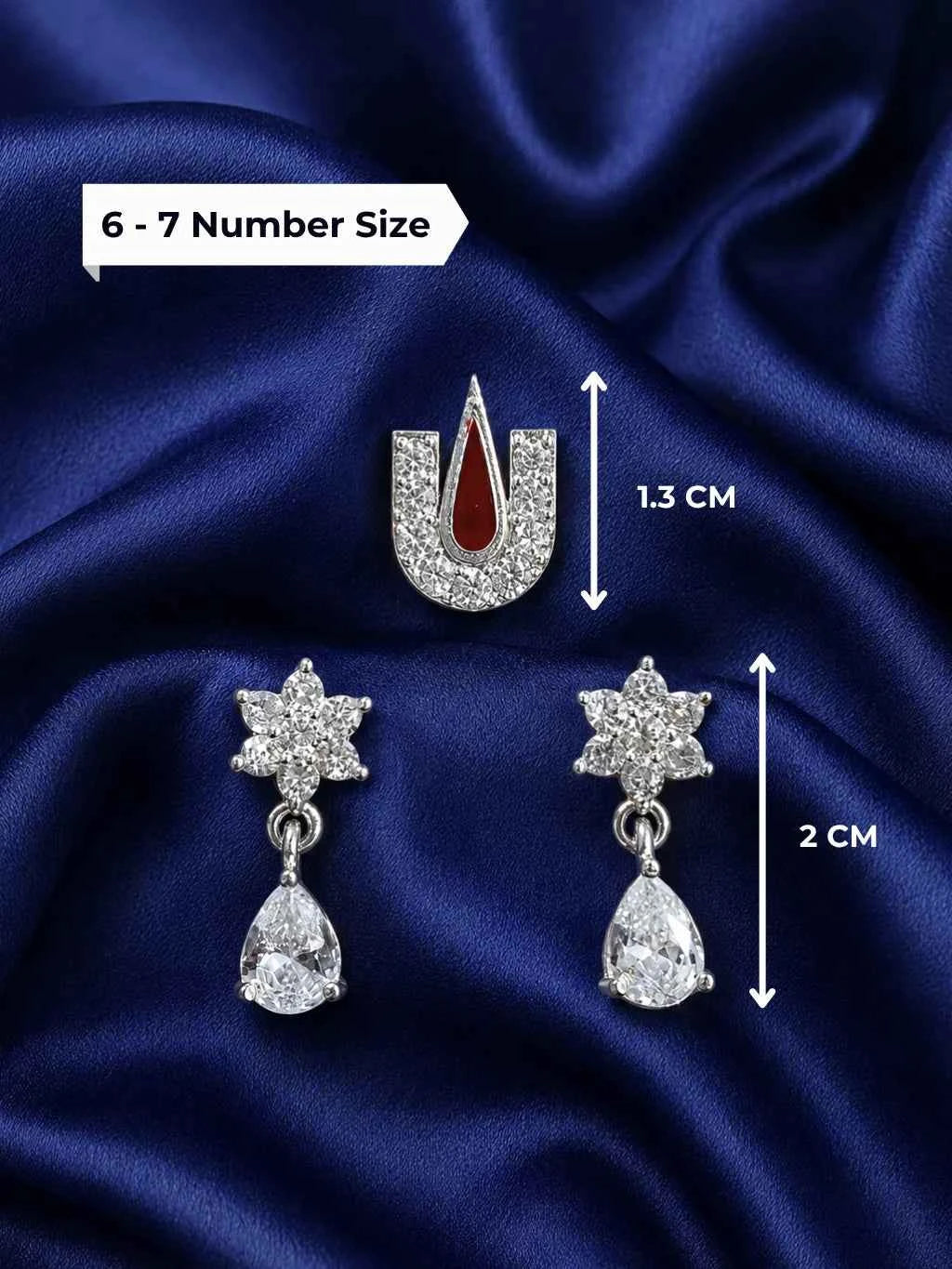 Ramanuja Tilak & Earrings Set for Deity