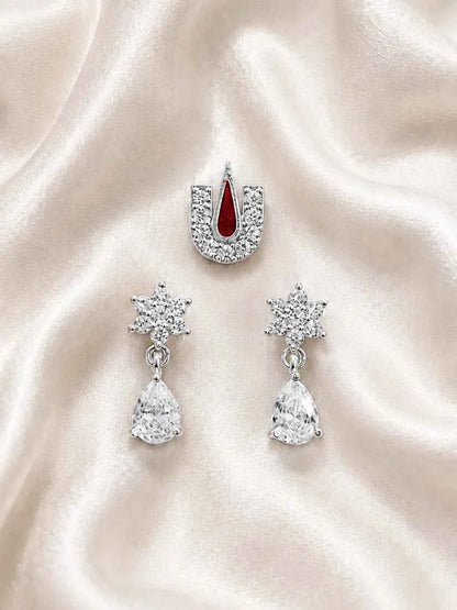 Ramanuja Tilak & Earrings Set for Deity